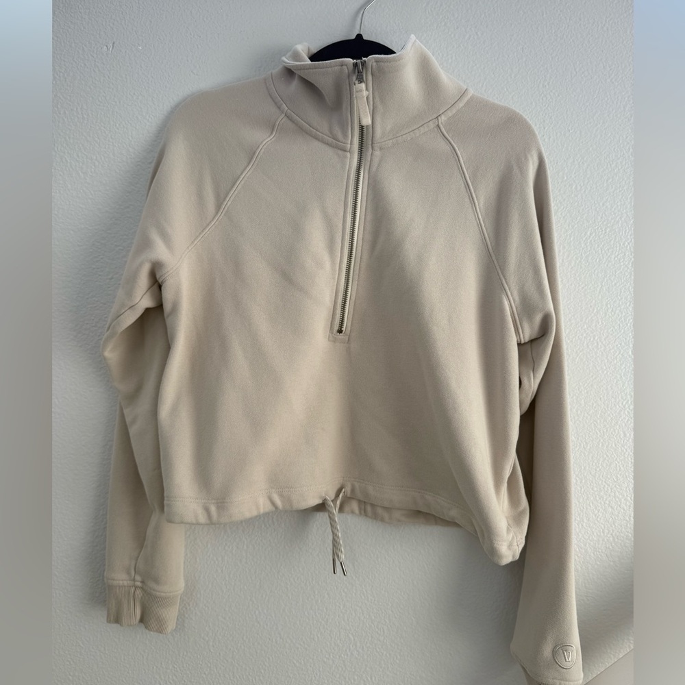 Vuori Cream Quarter-Zip Top